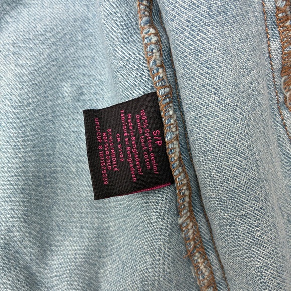 George Light Blue Denim Jacket with Rhinestones NWT - Picture 4 of 13